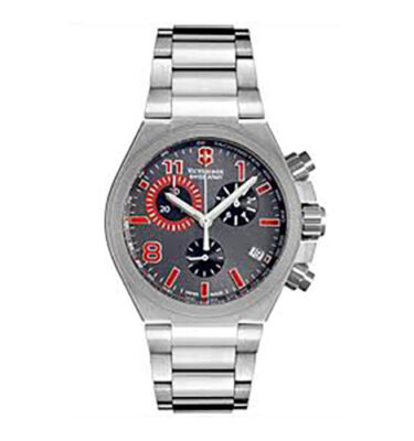Victorinox Swiss Army – 241317 – Convoy Chrono, Grey Dial with Red Accents, Bracelet
