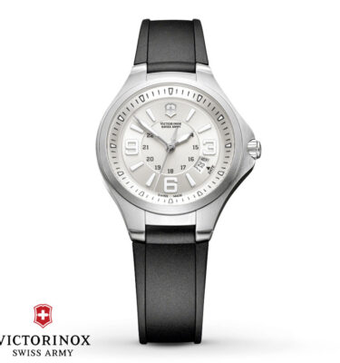 Victorinox Swiss Army – 241334 – Base Camp Small, Silver Dial, Black Strap