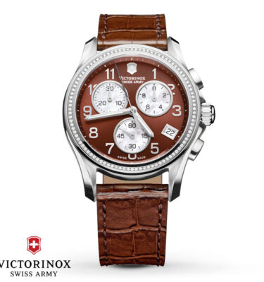 Victorinox Swiss Army – 241420 – Chrono Classic Lady Special Edition (2010), Diamond Bezel, Brown Dial