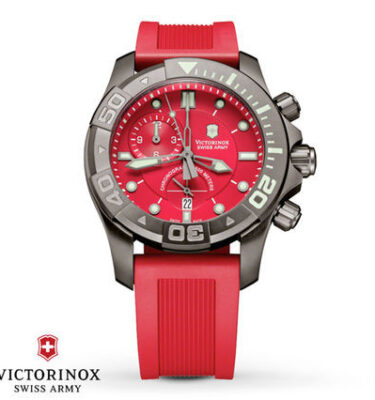 Victorinox Swiss Army – 241422 – Dive Master 500 – 60/60 Quartz Chronograph, Red, Strap
