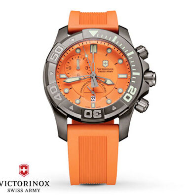 Victorinox Swiss Army – 241423 – Dive Master 500 – 60/60 Quartz Chronograph, Orange, Strap