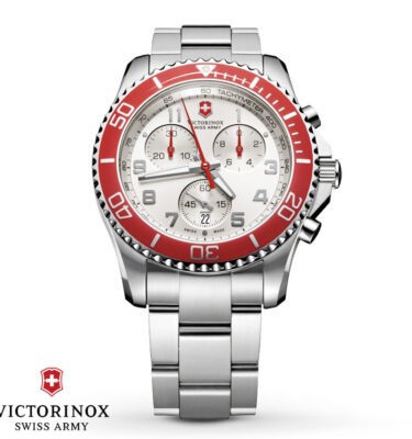 Victorinox Swiss Army – 241434 – Maverick GS Chrono, Red Bezel, Bracelet