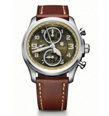 Victorinox Swiss Army – 241448 – Infantry Vintage Mechanical Chrono Telemeter, Green Dial