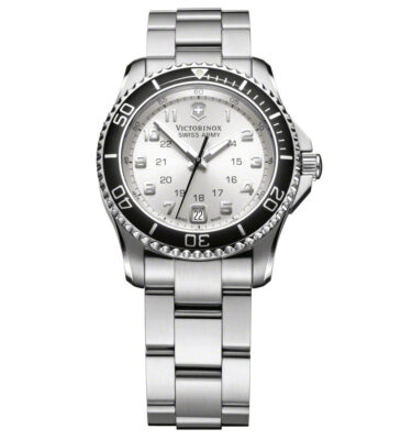 Victorinox Swiss Army – 241482 – Maverick GS, Silver Dial, Black Bezel, Bracelet