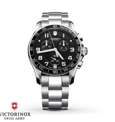 Victorinox Swiss Army – 241494 – Chrono Classic, Black Dial, Black Bezel, Bracelet