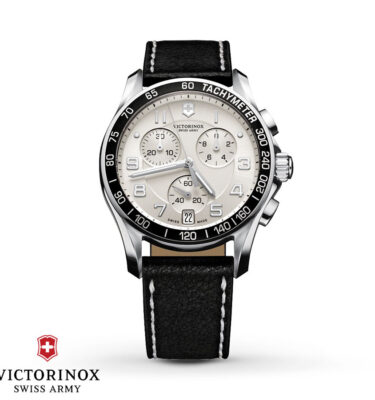 Victorinox Swiss Army – 241496 – Chrono Classic, White Dial, Black Bezel