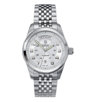 Victorinox Swiss Army – 24150 – Ambassador Day-Date, Silver Dial, Bracelet