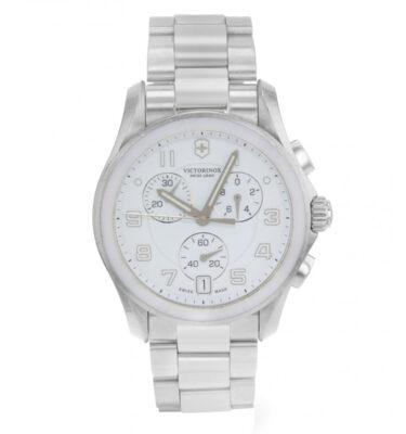 Victorinox Swiss Army – 241538 – Chrono Classic White, Ceramic Bezel, Bracelet
