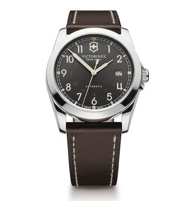 Victorinox Swiss Army – 241565 – Infantry Mechanical, Dark Grey Dial, Brown Strap