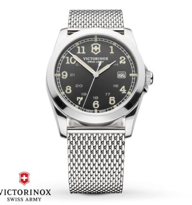Victorinox Swiss Army – 241585 – Infantry, Dark Grey Dial, Mesh Bracelet
