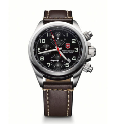 Victorinox Swiss Army – 24160 – ChronoPro, Black Dial, Brown Strap