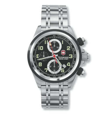 Victorinox Swiss Army – 24162 – ChronoPro, Black Dial, Black Plastic Bezel and Pushers, Bracelet
