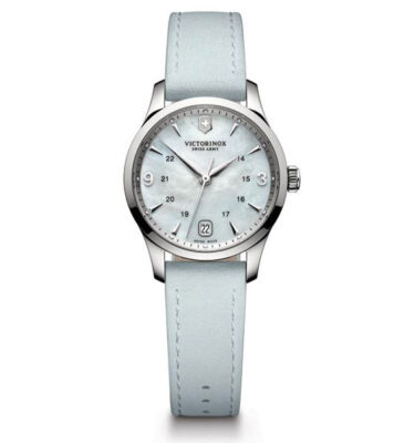 Victorinox Swiss Army – 241661 – Alliance Small, Blue MOP (Mother of Pearl) Dial, Blue Strap