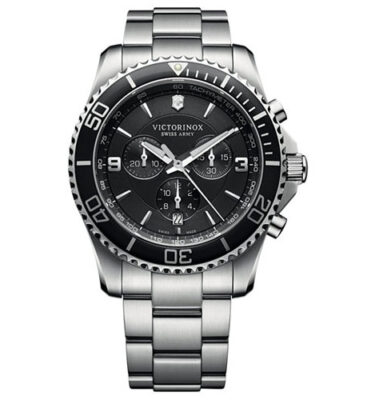 Victorinox Swiss Army – 241695 – Maverick Chrono (Gen 3), Black Dial, Bracelet