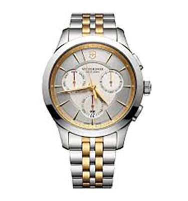 Victorinox Swiss Army – 241747 – Alliance Chrono Two-Tone, Silver Dial, Bracelet