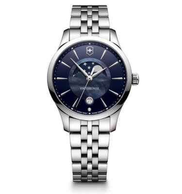 Victorinox Swiss Army – 241752 – Alliance Small, Moon Phase, Blue Dial, Bracelet