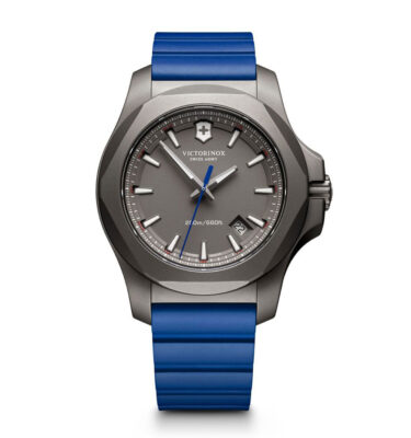 Victorinox Swiss Army – 241759 – I.N.O.X. Titanium Grey, Blue Strap