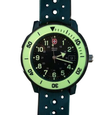 Victorinox Swiss Army – 24287 – Striker, Lime Bezel, Blue Strap