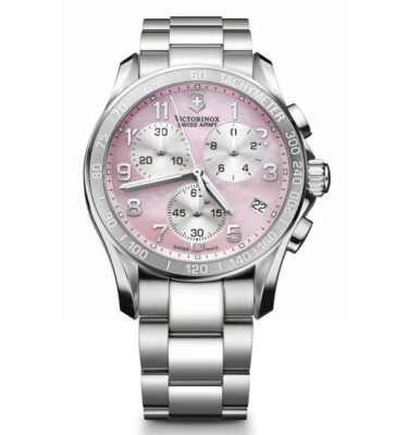 Victorinox Swiss Army – 249052 – Chrono Classic Pink MOP (Mother of Pearl), Bracelet