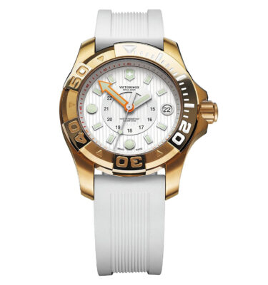 Victorinox Swiss Army – 249057 – Dive Master 500 Mid-Size, Gold PVD Case, White Dial