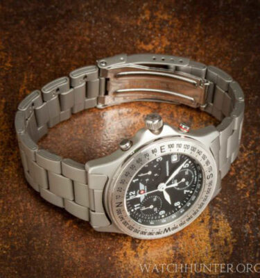 Victorinox Swiss Army – 342177 – SAF 9G-400 Professional Chrono, Black Dial, Bracelet