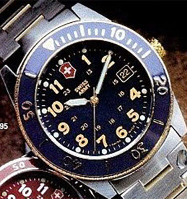 Victorinox Swiss Army – L100-TT-LG-BLUE – Lancer 100 Large Two-Tone, Blue Dial, Bracelet