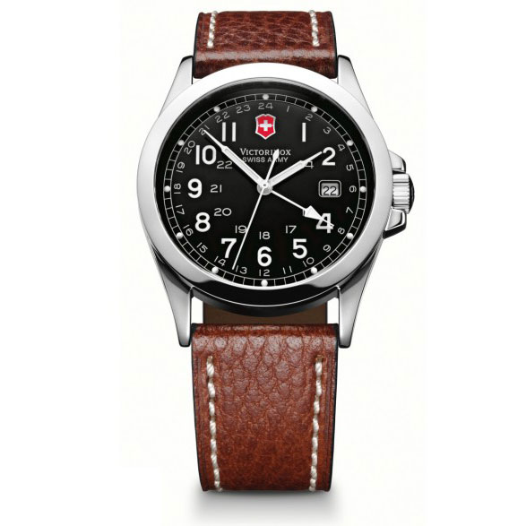 Victorinox Swiss Army - 24798 - Infantry 2 Time Zone GMT, Black Dial ...