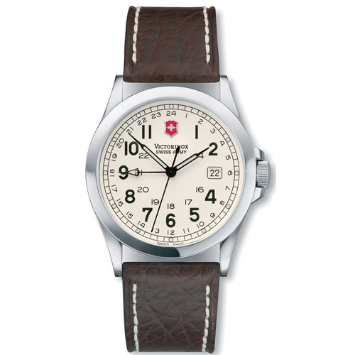 Victorinox Swiss Army - 24799 - Infantry 2 Time Zone GMT, Cream Dial ...